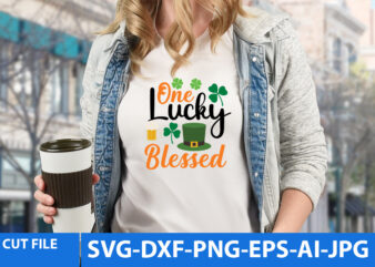 One Lucky Blessed T Shirt Design