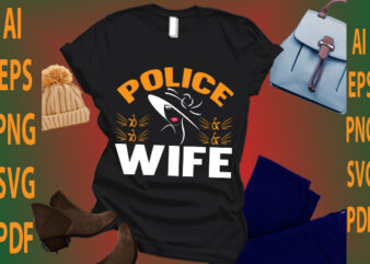 police wife t shirt illustration