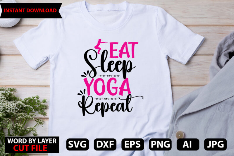 Yoga SVG Bundle, Meditation Svg files for Cricut, Mindfulness Svg Cut File, Yoga Bundles, Workout Shirt,Yoga SVG Cut file,yoga t-shirt design