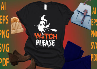 witch please t shirt design for sale