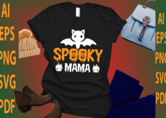 spooky mama t shirt template vector