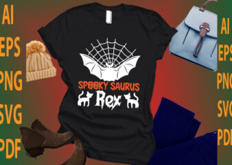 spooky saurus rex t shirt template vector