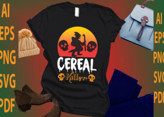 cereal killer t shirt vector file