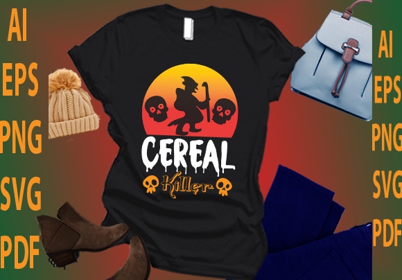 Cereal killer t shirt vector file