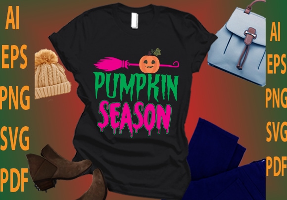 Pumpkin season t shirt illustration