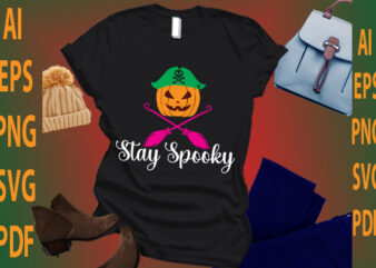 stay spooky t shirt template vector