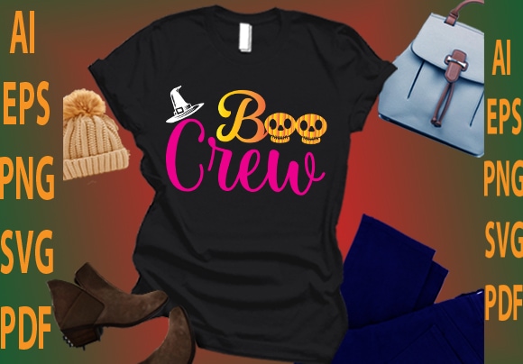 Boo crew t shirt template