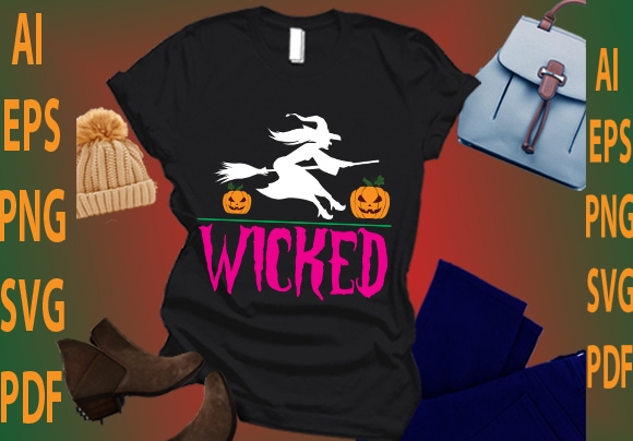 Wicked t shirt design for sale