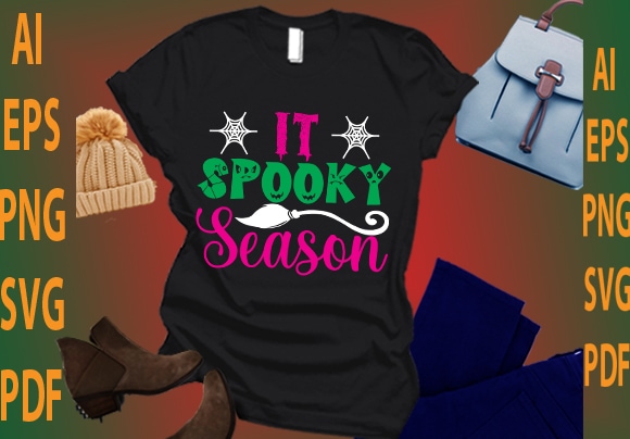 It spooky season t shirt design for sale
