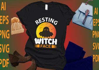 resting witch face t shirt design online