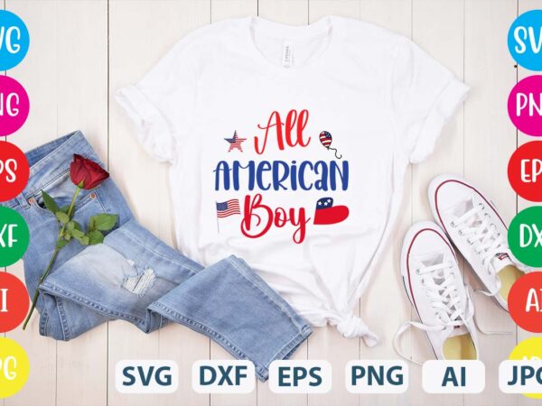 All american boy svg vector for t-shirt