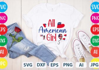 All American Girl svg vector for t-shirt