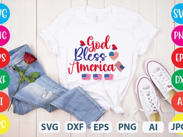 God bless america svg vector for t-shirt