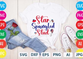 Star Spangled Stud svg vector for t-shirt
