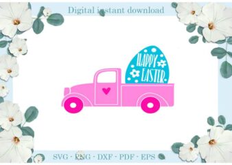 Happy Patrick Day Pink Truck Diy Crafts Svg Files For Cricut, Silhouette Sublimation Files, Cameo Htv Print graphic t shirt