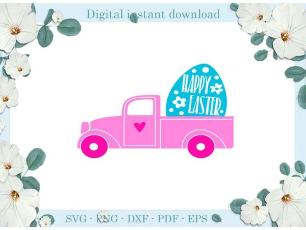 Happy patrick day pink truck diy crafts svg files for cricut, silhouette sublimation files, cameo htv print graphic t shirt