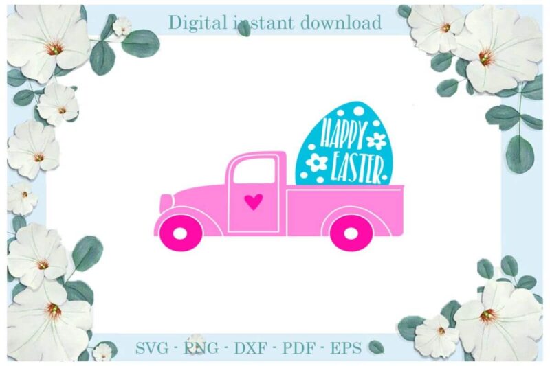 Happy Patrick Day Pink Truck Diy Crafts Svg Files For Cricut, Silhouette Sublimation Files, Cameo Htv Print