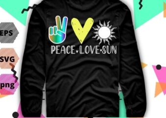 Peace Love Suns, Inspirational, School Long Sleeve T-Shirt design svg