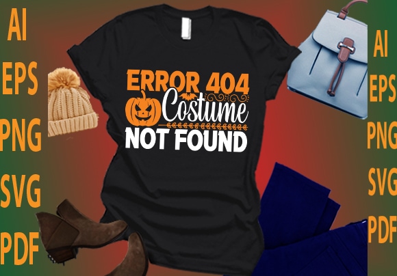 Error 404 costume not found vector clipart