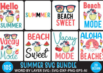 Summer Svg Bundle,Summer Svg Bundle Quotes,Summer Svg Cut File Bundle