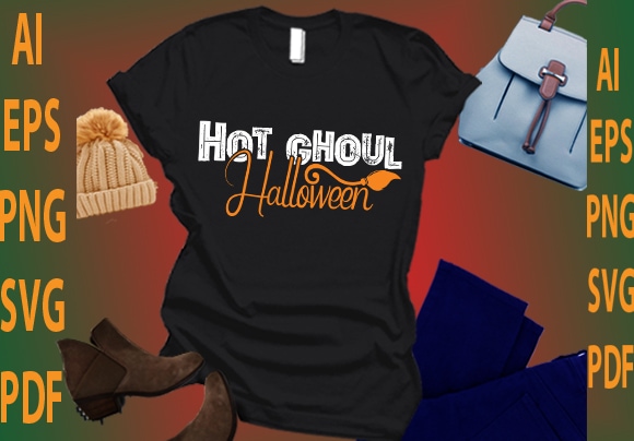 Hot ghoul halloween graphic t shirt