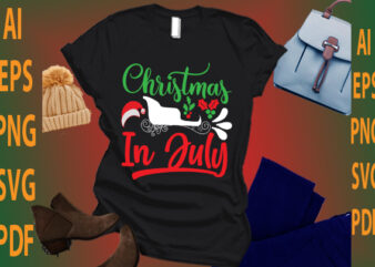 Christmas in July t shirt vector file