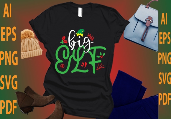 Big elf t shirt template