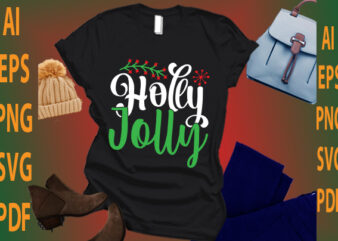 holly jolly graphic t shirt