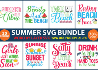 Summer cut file, summer die-cut, Summer Beach Bundle SVG, Beach Svg Bundle, Summertime, Funny Beach Quotes Svg, Salty Svg Png Dxf Sassy Beach Quotes Summer Quotes SVG Bundle t shirt template vector