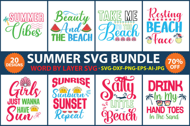 Summer cut file, summer die-cut, Summer Beach Bundle SVG, Beach Svg Bundle, Summertime, Funny Beach Quotes Svg, Salty Svg Png Dxf Sassy Beach Quotes Summer Quotes SVG Bundle