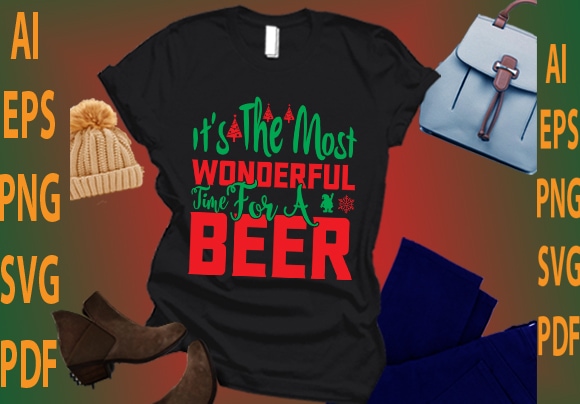 It’s the most wonderful time for a beer t shirt design for sale