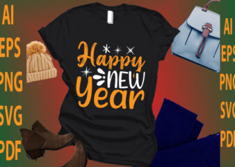 happy new year graphic t shirt