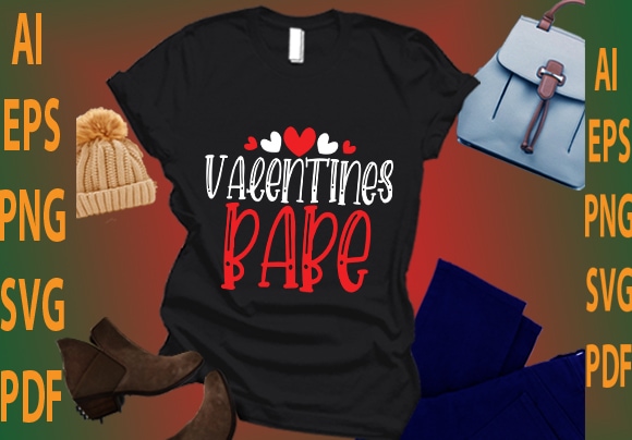 Valentines babe t shirt vector art
