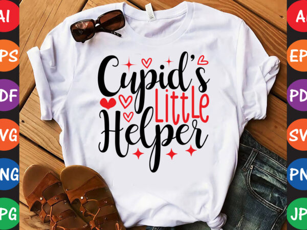 Cupid’s little helper – valentine t-shirt and svg design