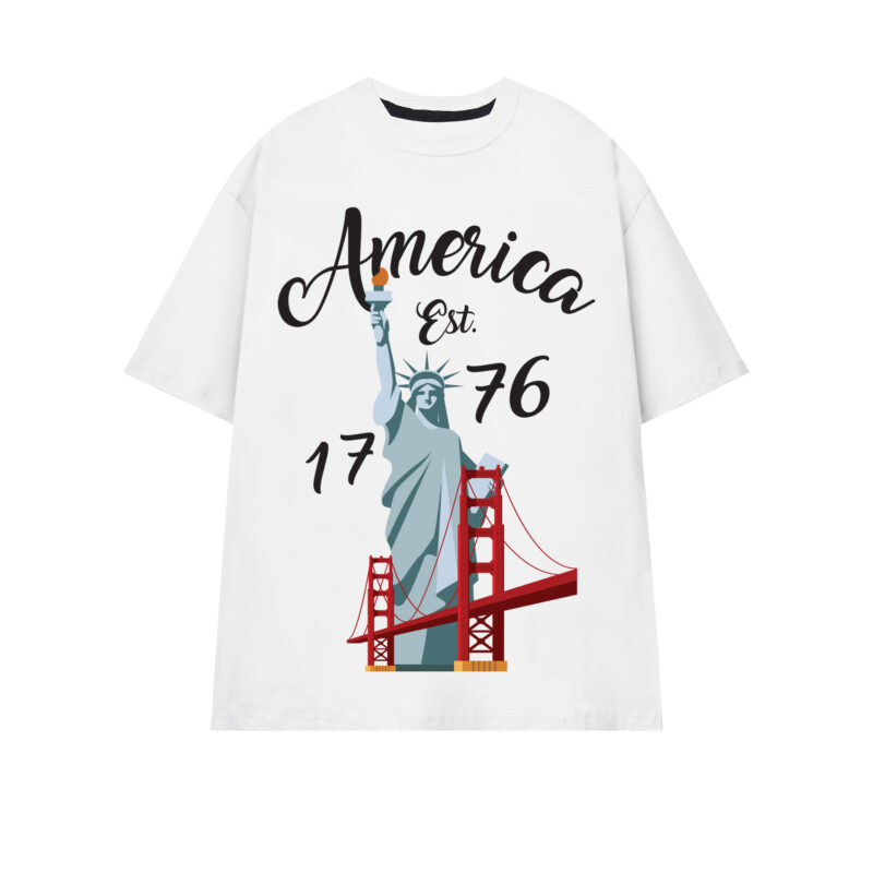 America since 1766 t-shirt design illustration png