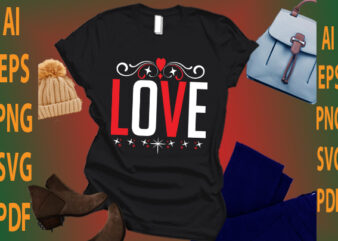 love t shirt vector graphic