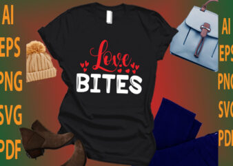 love bites t shirt vector graphic