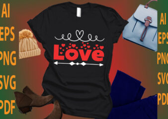 love t shirt vector graphic