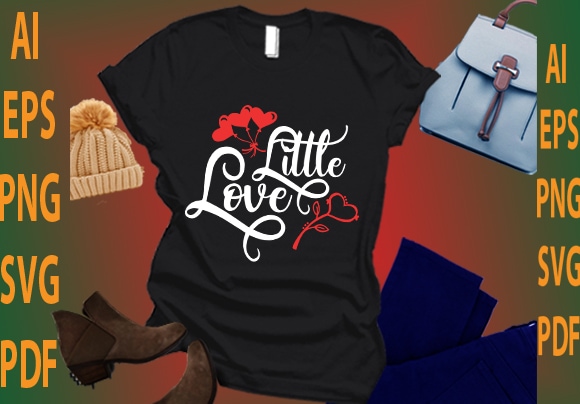 Little love t shirt vector graphic