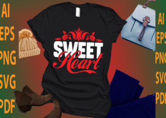 sweet heart t shirt template vector