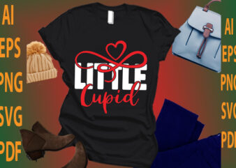 little cupid t shirt vector graphic