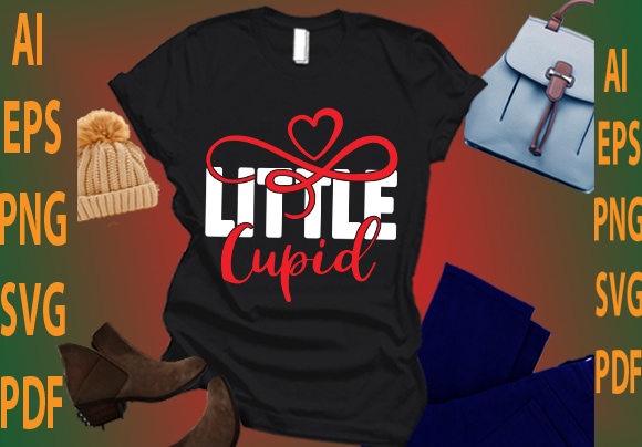 Little cupid t shirt vector graphic