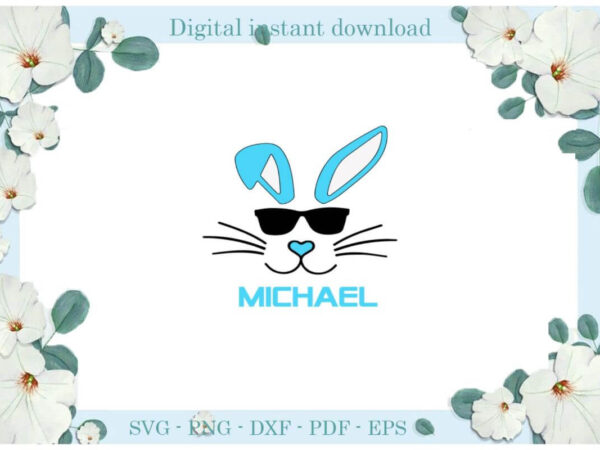 Easter day gift, cool bunny boy name diy crafts svg files for cricut, silhouette sublimation files, cameo htv print vector clipart