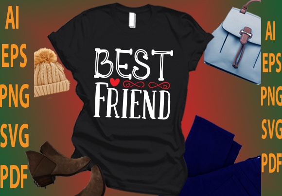 Best friend t shirt template