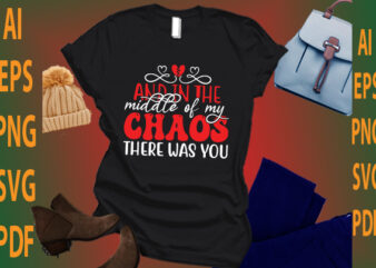 and in the chaos there was you t shirt vector