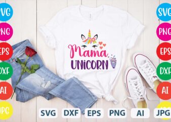 Mama Unicorn svg vector for t-shirt - Buy t-shirt designs