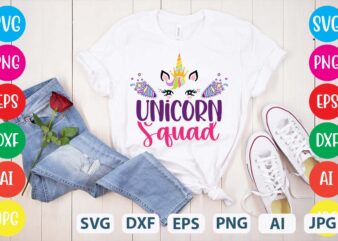 Unicorn Squad svg vector for t-shirt