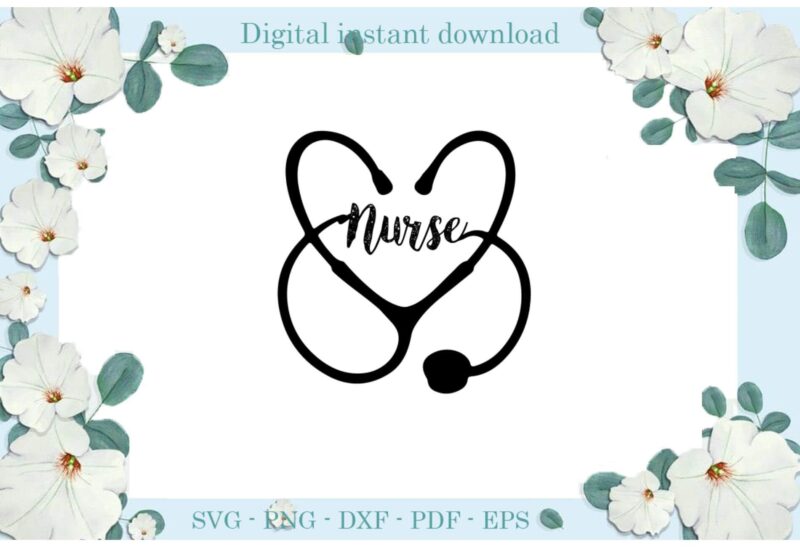 Trending gifts Nurse’s Day Heart Shape Stethoscope , Diy Crafts Nurse’s Day Svg Files For Cricut, Stethoscope Silhouette Sublimation Files, Cameo Htv Prints