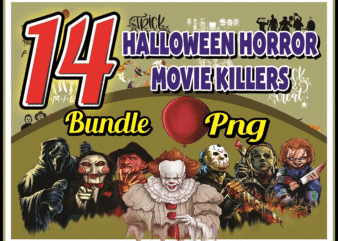 14 Halloween Horror Movie Killers PNG Bundle, Horror Characters Friends PNG, Horror Friends Png, Scary Friends Png, Halloween friend PNG 866826266