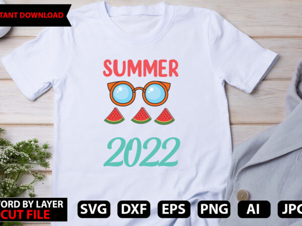 Summer 2022 t-shirt design vector,hello summer tshirt design, png download, t shirt graphic, png download, digital download, sublimation